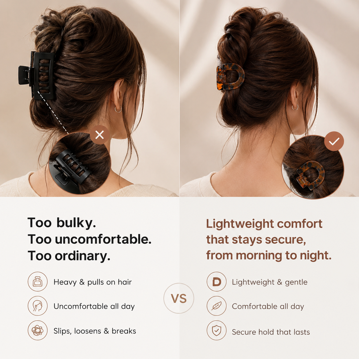 Magnetic Hair Clips for Women (Pack of 4)