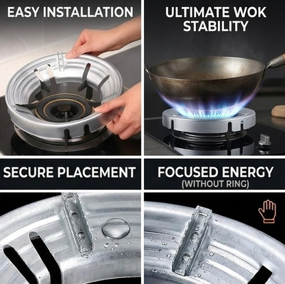 AuraBurn™ Windproof Gas Saver & Energy-Efficient Burner Stand (Pack of 2)